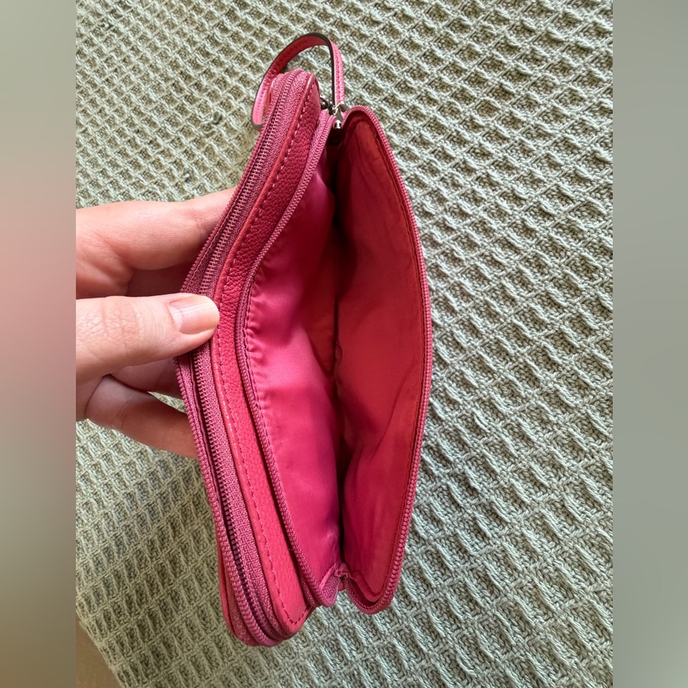Coach pink leather wristlet double zip wallet - Picture 9 of 12